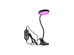Lurelia Lâmpada Led Para Plantas 15 W, Espectro Completo, Regulável, Com Temporizador, Usb, Resistente À Água, Vermelho/azul, Preto