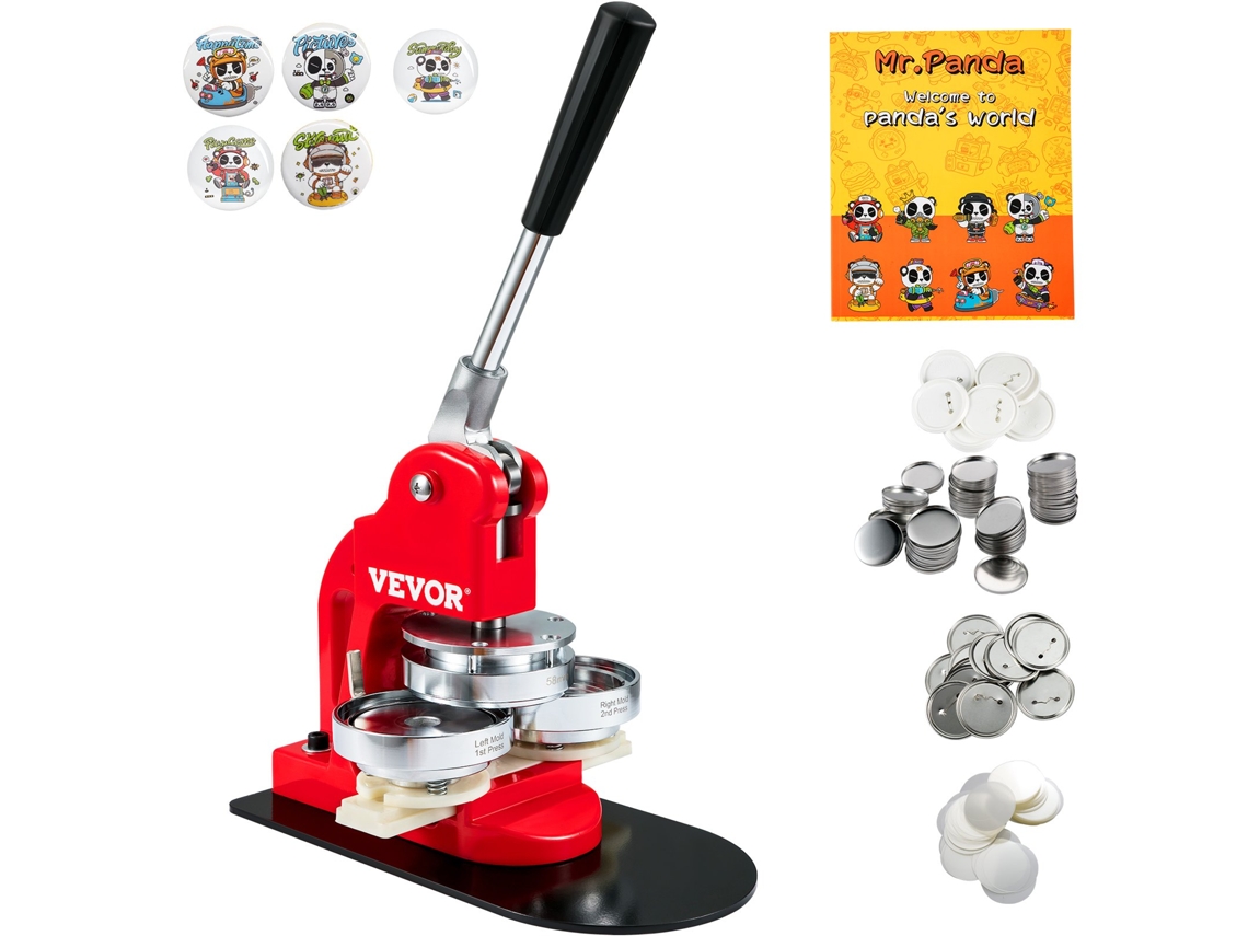 Máquina para Fazer Botões Pin Crachá Máquina 58 Mm Diâmetro Ferro & Abs VEVOR