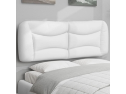 Vidaxl Almofadão De Cabeceira Hvar 137 Cm Couro Artificial Branco