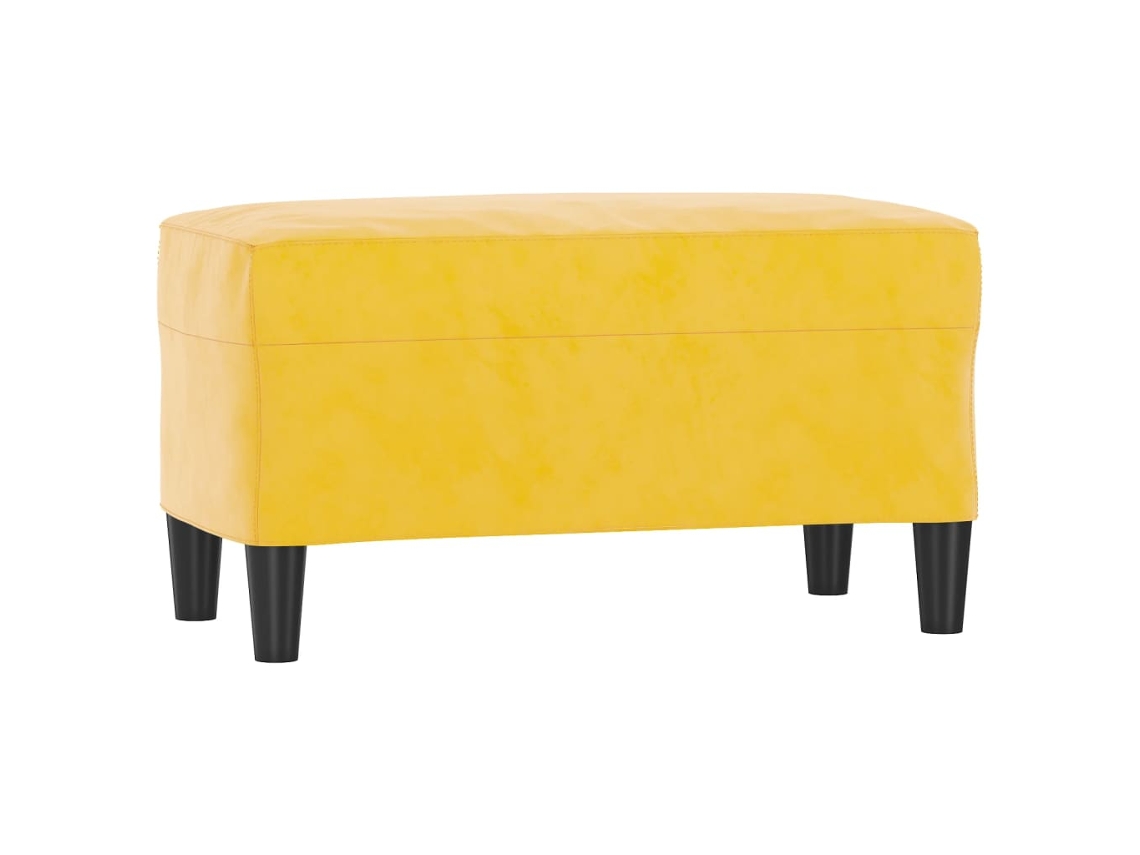 Bench, Benches Vidaxl Amarelo Veludo (70 X 35 X 41 Cm)