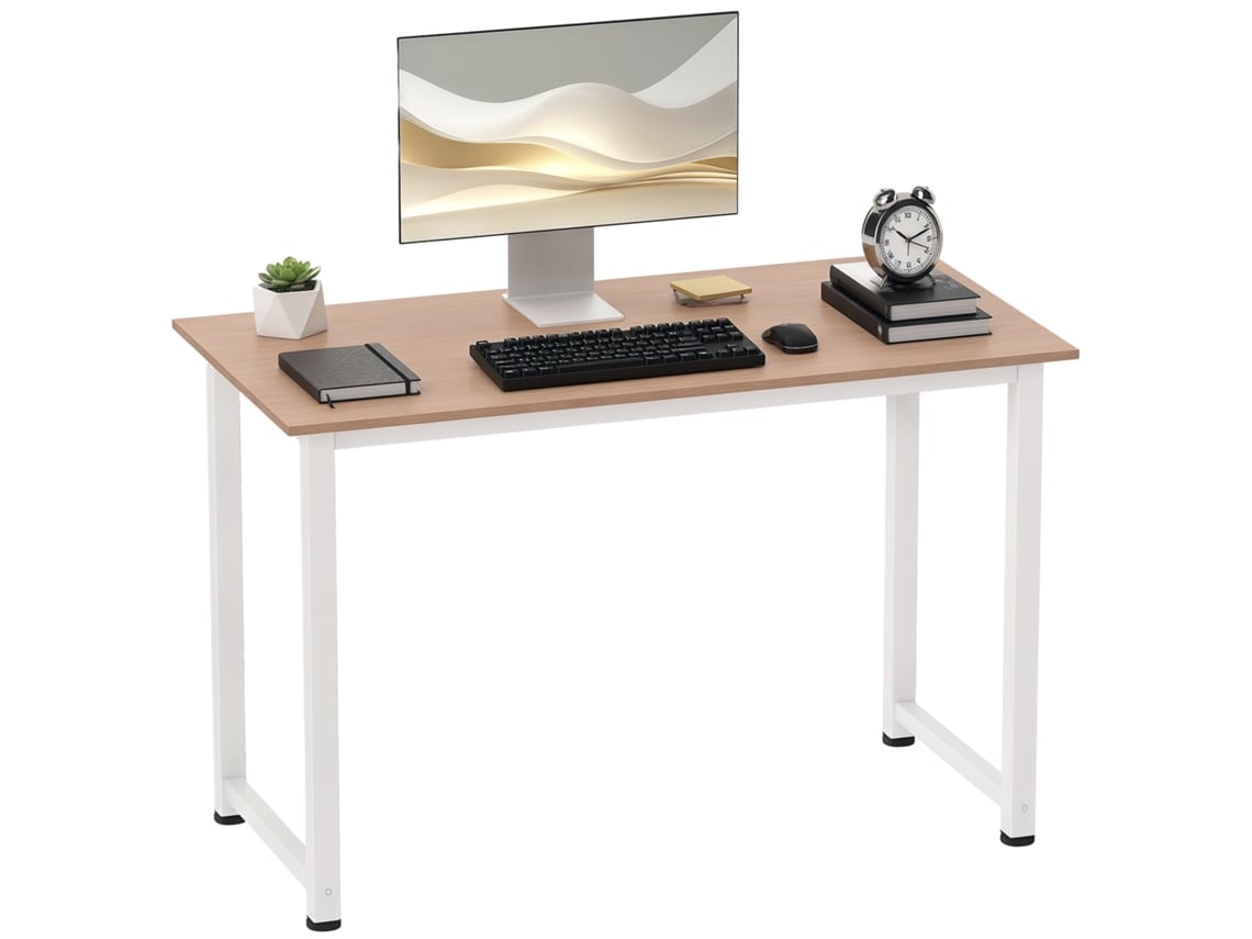Secretária Moderna com Estrutura de Aço e Pés Ajustáveis 120x60x76cm BTFORUS