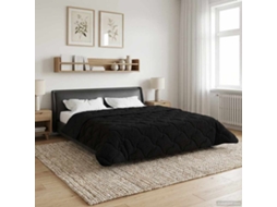 Vidaxl Duvet De Ano Inteiro Colchonete Preto 220 X 240 Cm