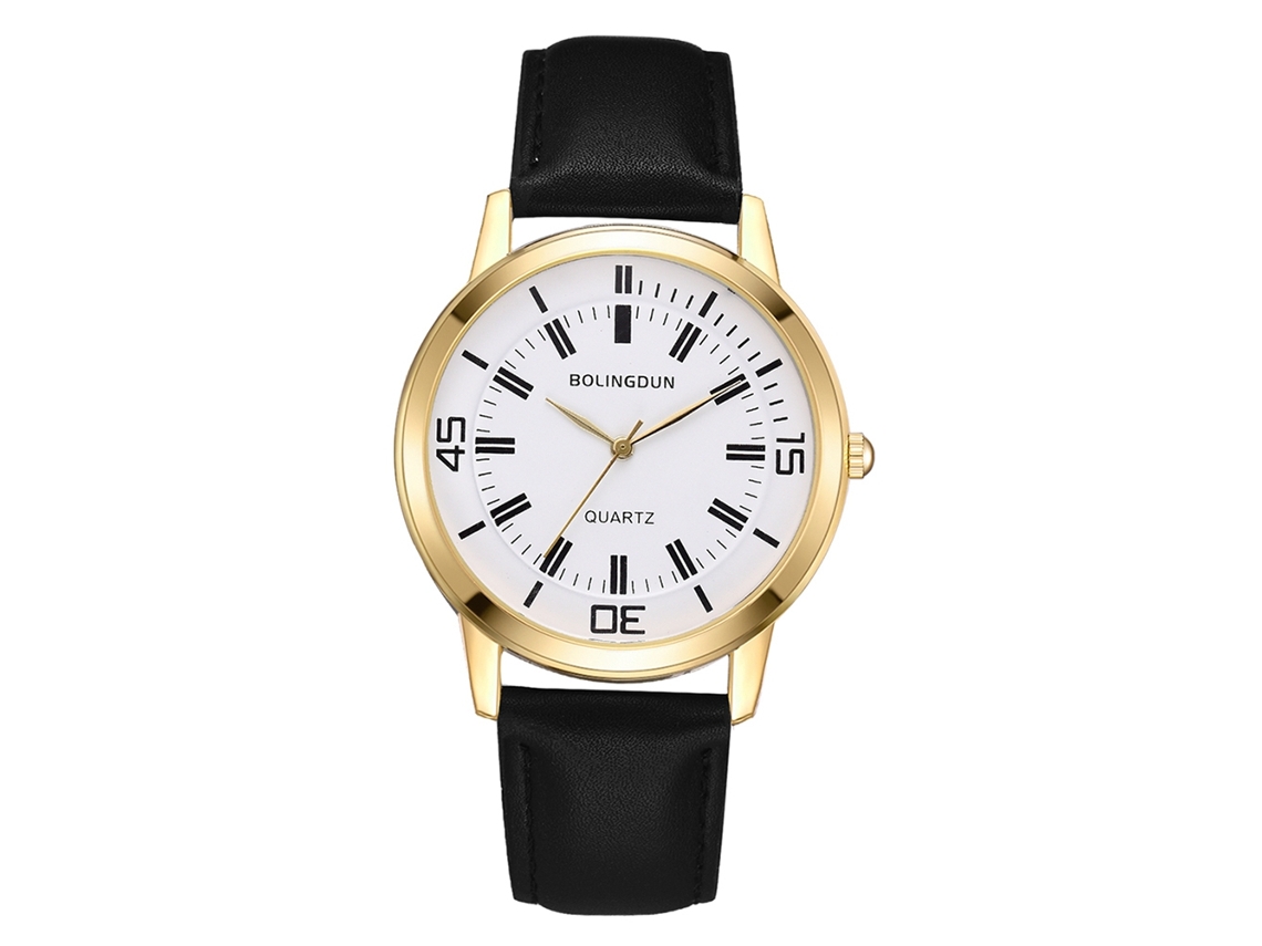 Relógio de Pulso Quartz de Luxo com Cinto de Couro Confortável e Design Elegante