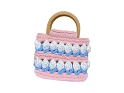 Kit Diy Bolsa Tricot Floral Colorida para Amigos e Família