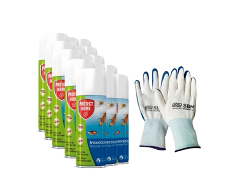 Pacote com 15 inseticidas automáticos Solfac 150ml Luvas grátis protegem a casa