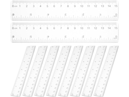 Réguas Transparentes Para Desenho E Corte Aboofan, Conjunto De 10,