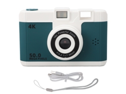 2026 câmera Digital Compacta 1080p 50mp com Zoom Digital 8x, Câmera de Viagem Portátil Ponto e Disparo