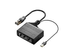 Divisor Ethernet 1 Entrada 2/3/4 Saídas Rj45 Para Conexão De Rede Simultânea Com Porta Rj45 E Cabo De Alimentação Usb Macho Para Três Portas Slowmoose