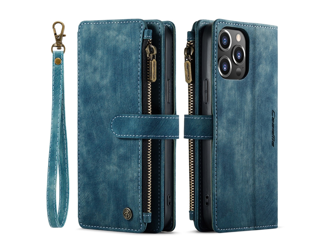 Capa De Couro Para Celular Carteira Para Cartõesazul - Iphone 17