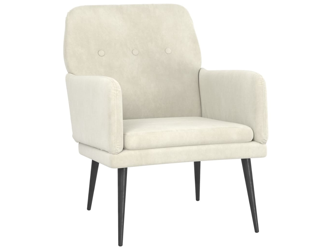 Armchair, Armchairs Vidaxl Creme Veludo