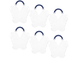 Conjunto De 6 Sacolas De Tecido Ps Com Superfície Lisa E Fácil De Limpar, Ideais Para Festas.