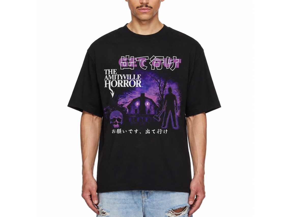 Rockinstone Amityville Horror Get Out In Japanese Graphic T-shirt Size:xxxl