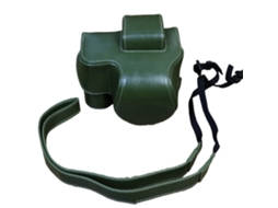 Capa De Couro Com Alça De Ombro Para Nikon Z50 / Z30 Verde Brilvibera