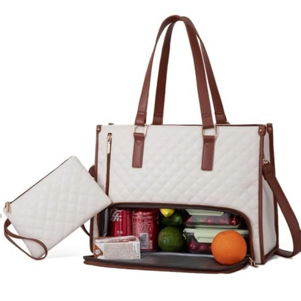 Bolsa Térmica Para Almoço, 15,6 Polegadas, À Prova De Vazamentos, Compatível Com Computador Portátil, Design 2 Em 1