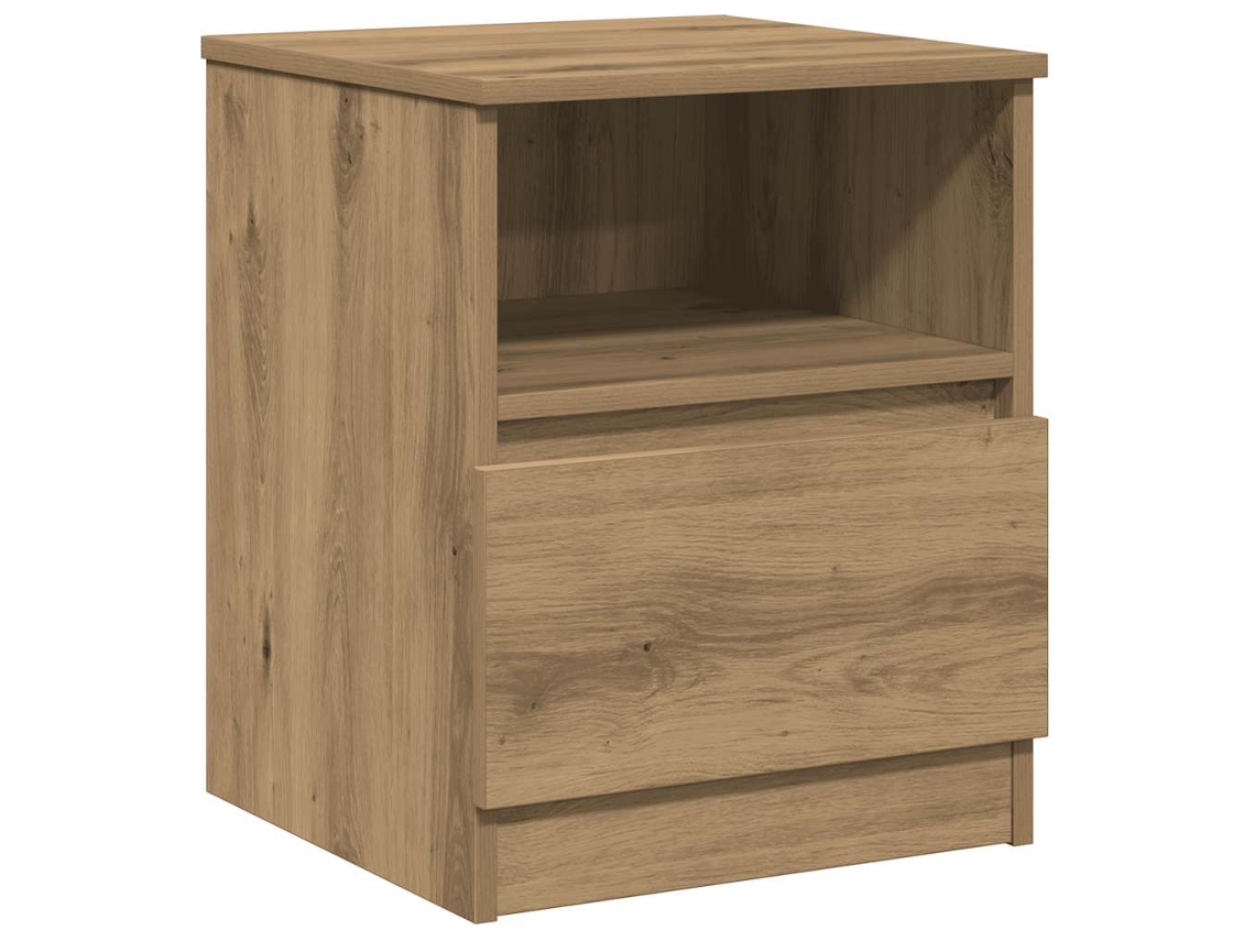 Bedside Cabinet, Bedside Cabinets Vidaxl Marrom Madeira Processada (n/a)