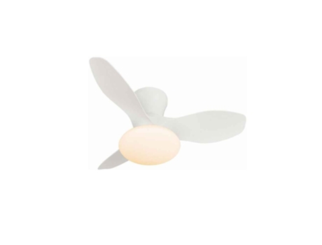 Ventilador DC TULIP LED branco conectividade controle remoto regulável AKUNADECOR