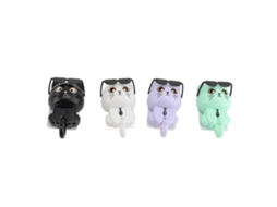 4pcs ganchos de parede adesivos gato com óculos de sol para chaves, chapéus, jaquetas | S/MARCA