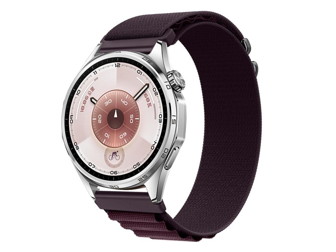 Bracelete Para Huawei Watch Gt 6 (46mm) - Nylon Alpine Loop Cereja Vermelha
