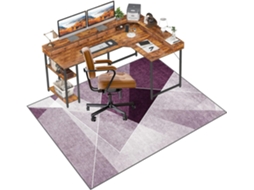 Tapete Protetor Piso Cadeira Gamer Escritório 90 X 120 Cm Piso Laminado Azulejo Azul Xunzheng, Pisos Rígidos,