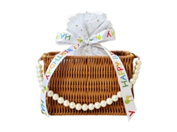 Laxiscreed Cesta Decorativa Em Rattan-like Com Estilo Francês, Ideal Para Presente