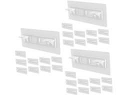 Pacote Com 3 Unidades De Suportes Adesivos Multifuncionais Para Prateleiras.