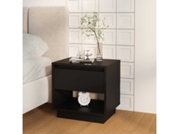 Vidaxl Mesa De Cabeceira 45x34x44 Cm Contraplacado Preto