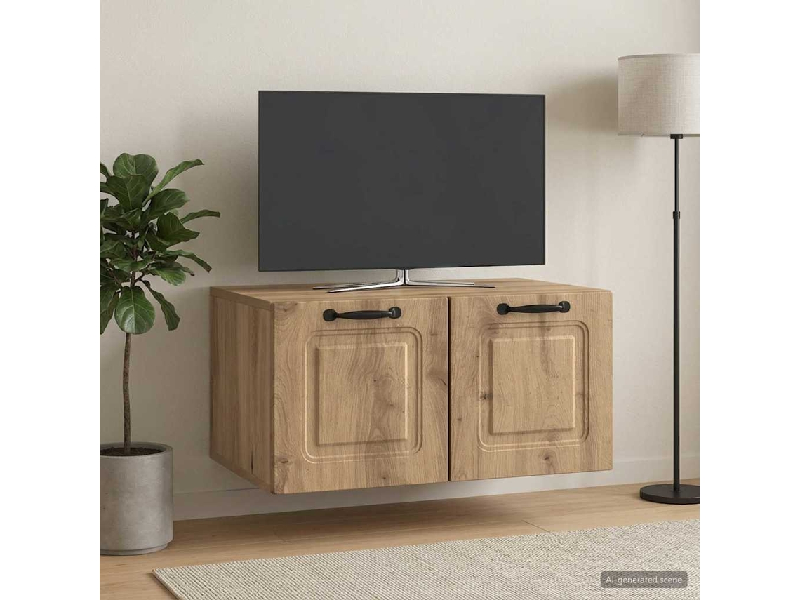 Vidaxl Gabinete de Tv de Parede Carvalho Arttisan 59,5 X 41 X 30 Cm