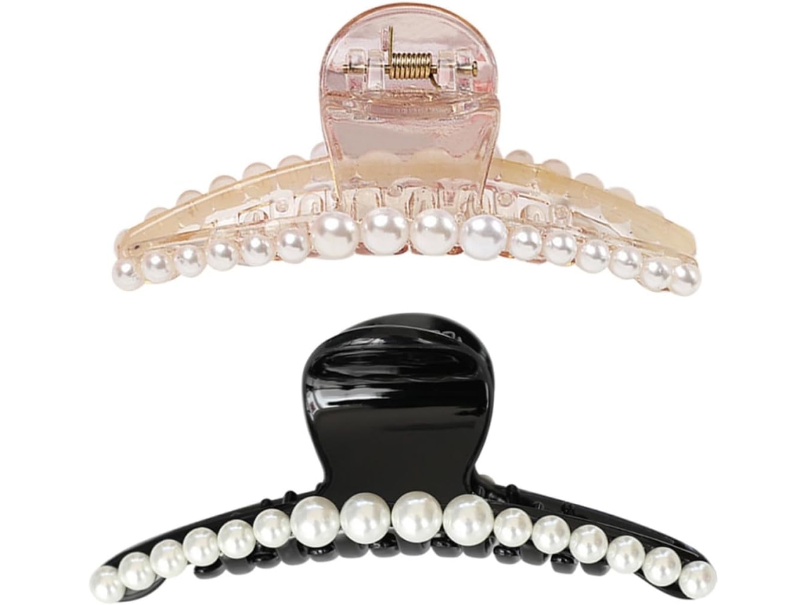 Presilhas de cabelo para mulheres e meninas, conjunto com 2 unidades, estilo simples.
