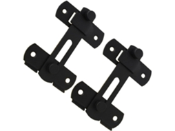 Conjunto De 2 Travas Porta Em Aço Inoxidável Com Acabamento Preto Fosco, Fivela Reforçada Gaiolas E Cercas De