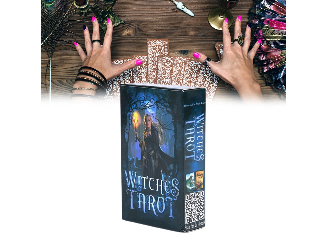 Primerox jogo de Tarot Witch Versão Inglesa Completo 78 Cartas Jogo de Festa em Família