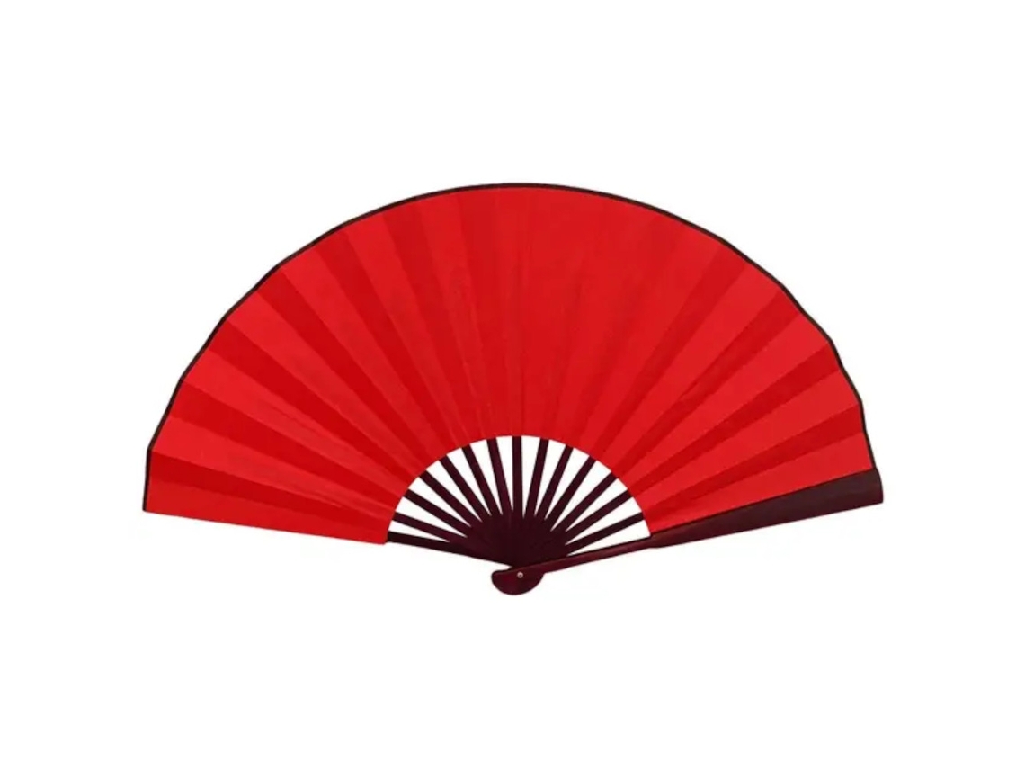 Ventilador, Cor Sólida, Extra Grande 33cm, Vermelho BRILVIBERA