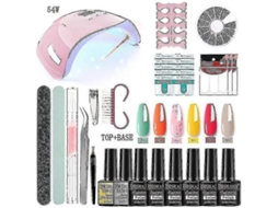 Kit de Unhas Gel Profissional Conjunto com 120w/54w Lâmpada Unha Uv e Broca Compatível Todo o G El Secagem Esmalte M GOKOCO
