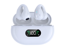 Auriculares Bluetooth True Wireless Q80 5.3 Condução Óssea com Clipe Branco