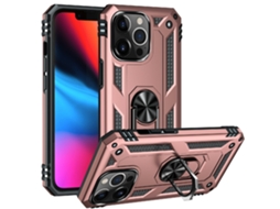 Suporte Casa Inch Para Iphone 13 Pro Max Pele Sintética Anti-choque Rosa