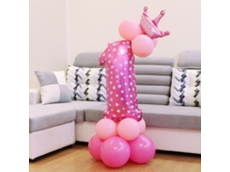 Laxiscreed Balão 32in De Cores Vibrantes Para Festas E Aniversários Rosa