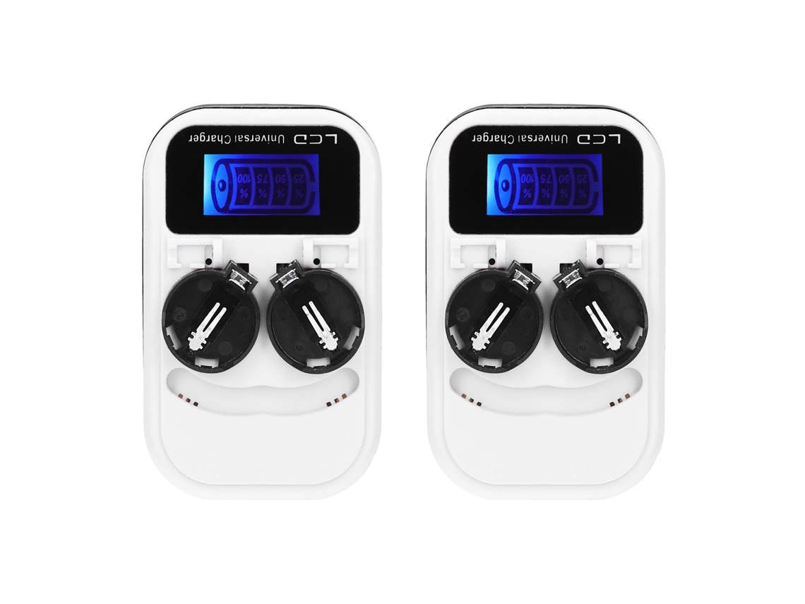2 Carregadores de Bateria Botão Lcd para Lir2016 Lir2025 Lir2032 Ml2016 Ml2025 Ml2032 Cr2032
