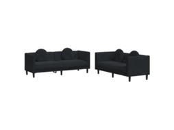 Sofa Set, Sofa Sets Vidaxl Preto Veludo (n/a)