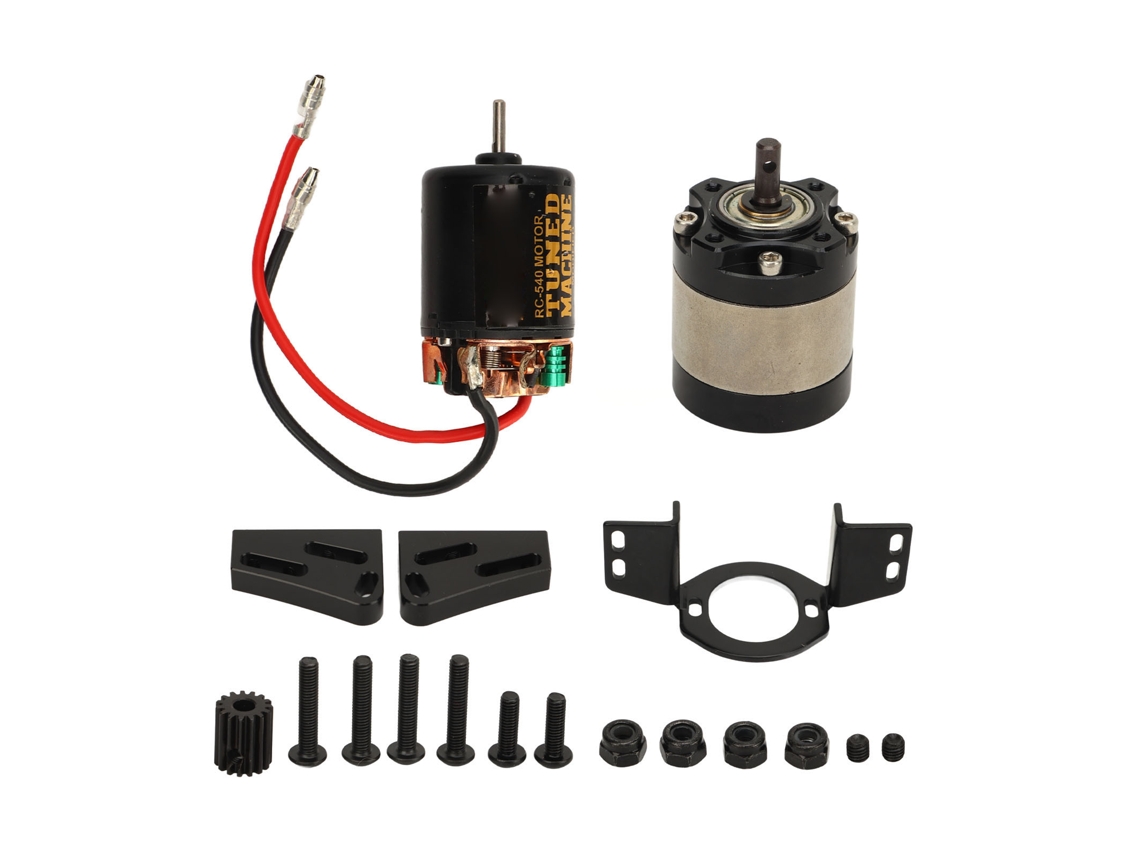 Motor De Escova 540 Com Caixa De Redução 1/5 Para Bicicleta Rc Trial 1/10 55t Rolamento Bidirecional Universal