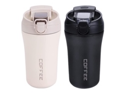 Conjunto de 2 Copos Térmicos de 400Ml À Prova D'Água para Café Chá Bebidas com Tampa e Canudo Reutilizáveis RNEMITERY