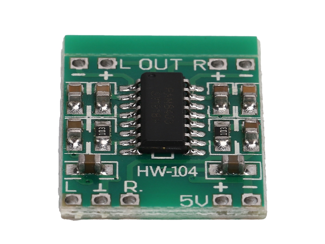 Placa Mali de Amplificador de Potência Digital, Micro PAM8403, 2x3W, USB, 2.5-5V