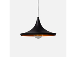 Candeeiro Suspenso Em Metal, 35cm, Preto E Dourado Sweeek