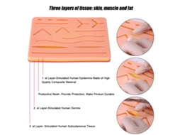 Kit De Treino Para Suturas Cirúrgicas Laxiscreed Com Silicone Confortável Para Estudantes De Dermatologia