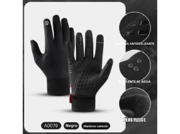 Luvas de Ciclismo Unissex Pretas MDUG com Tela Sensível Ao Toque, Adequadas para Outono e Inverno, Preto, G