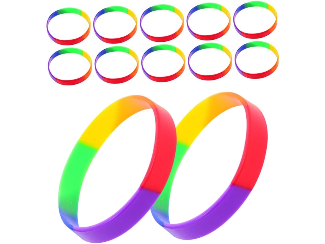 Conjunto de 42 Pulseiras Decorativas de Silicone para Eventos, Festivais e Festas Do Mês