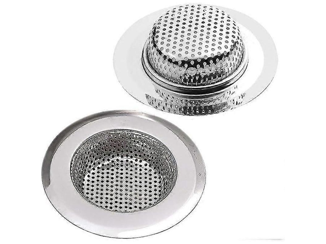 Filtro De Dreno Em Aço Inox Para Cozinha E Banheiro - Previne Entupimentos Com Poros De 2mm