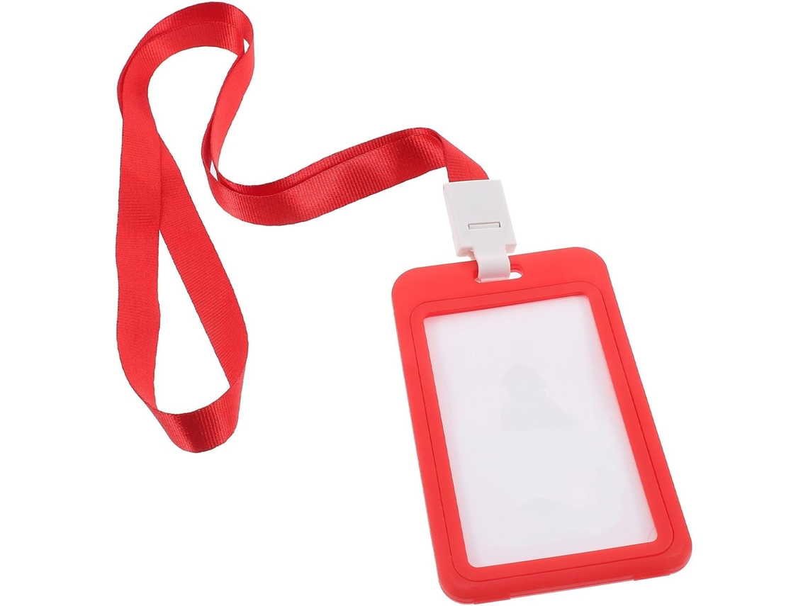Lurelia Porta-crachá Transparente Portátil Com Cordão Em Plástico Para Escritório