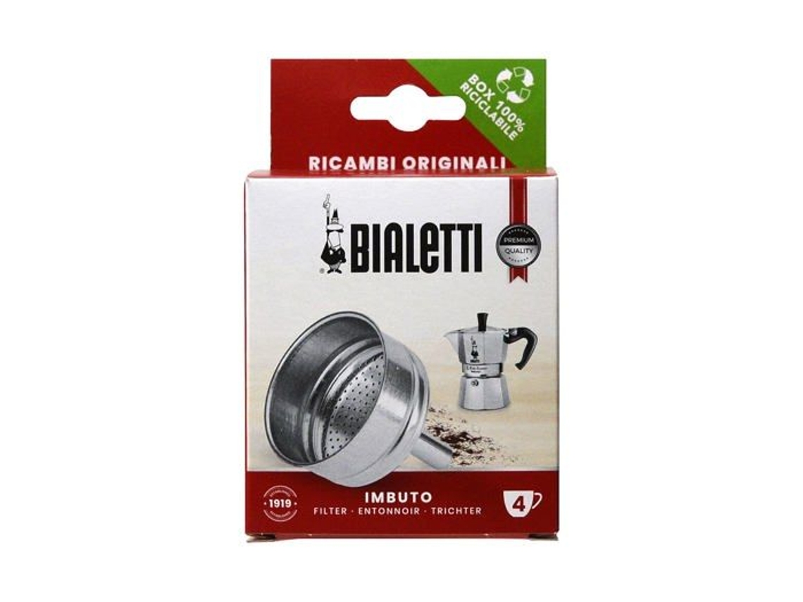 Funil (peça De Reposição) - Bialetti - Moka Express 4 Xícaras - Alumínio - 5,9x5,9x7,5 Cm - Peça Original