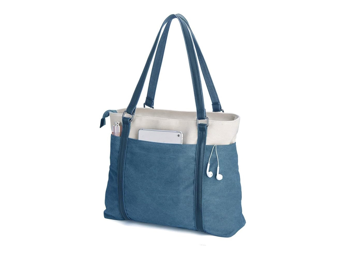 Bolsa Leve De Lona Para Laptop Feminina, 15,8 Polegadas Brilvibera