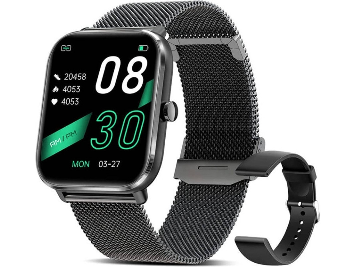 Relógio Inteligente Água Resistente Ip67 1.69 Full Touch 24 Esportes Hr Calorias Gps Pulseira Atividade Inteligente Yizhood (preto)