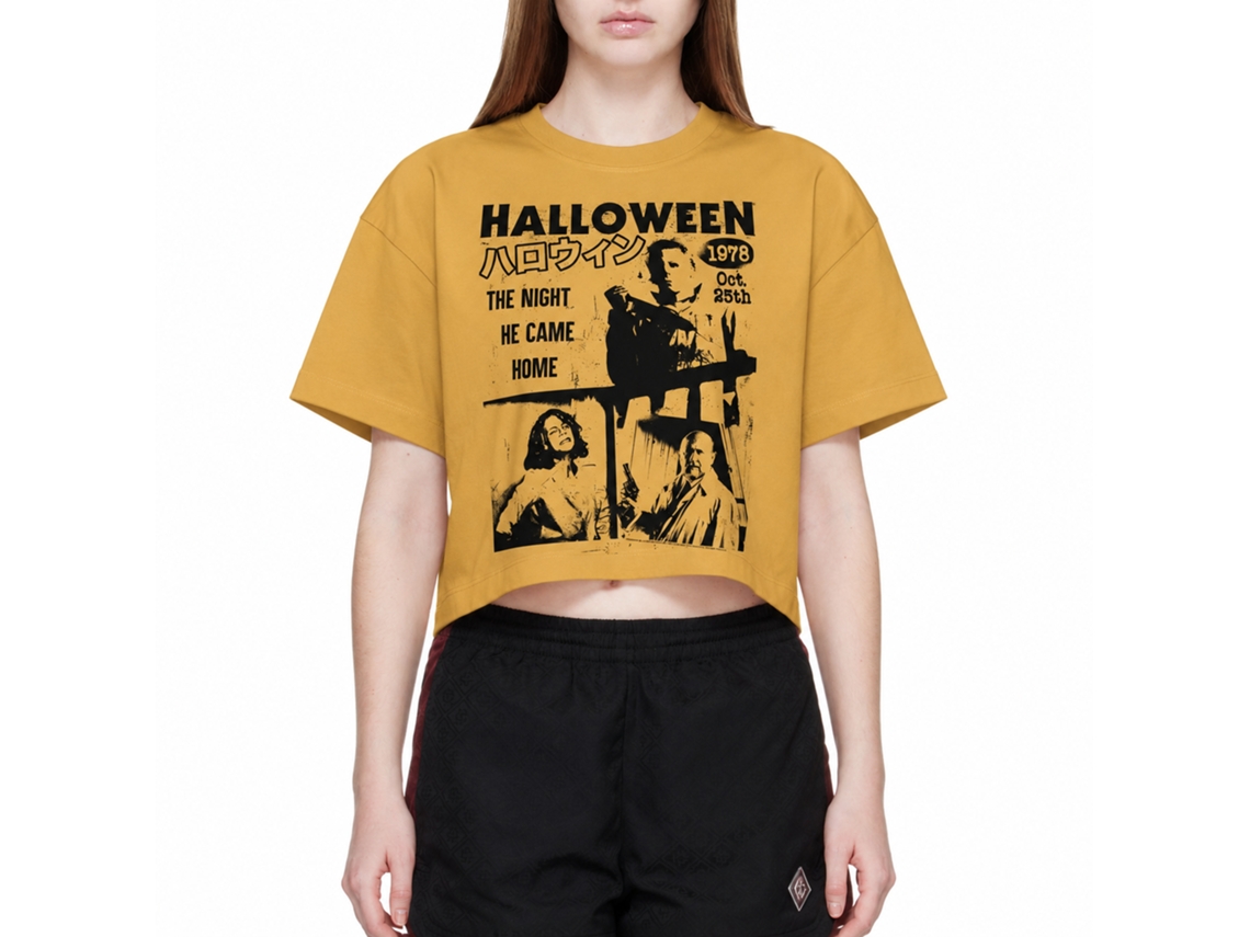 Rockinstone Halloween Japanese Flyer Solid Ginger Adult T-shirt Size:xl
